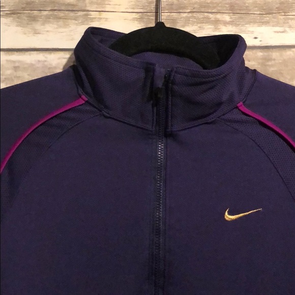 Nike Tops - Nike Dri-Fit L purple half zip
